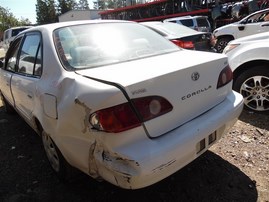 2001 Toyota Corolla LE White 1.8L AT #Z22906